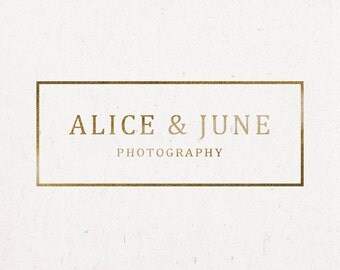 Photography Logo - small business branding, gold glitter logo, elegant logo, simple logo, premade logo, affordable logo, photo business logo