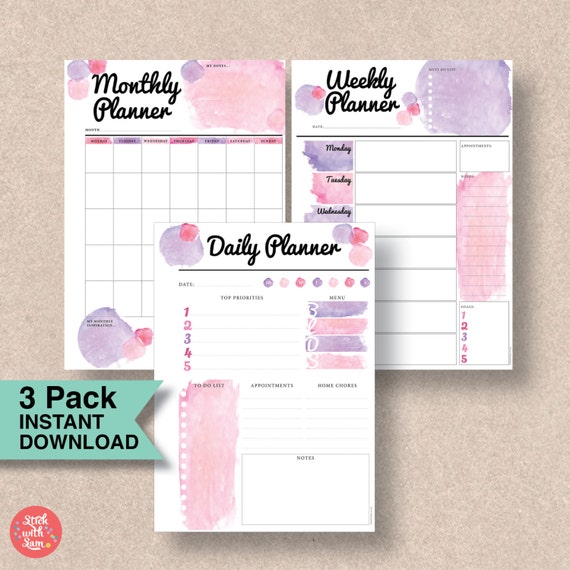 daily weekly monthly planner