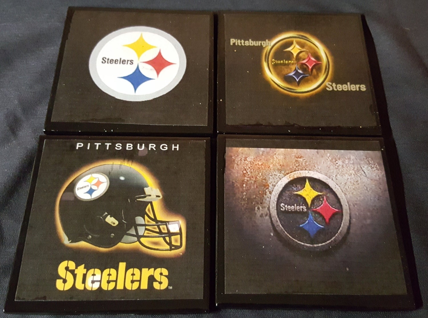 Pittsburgh Steelers Ceramic Tile Drink Coasters / Pittsburgh
