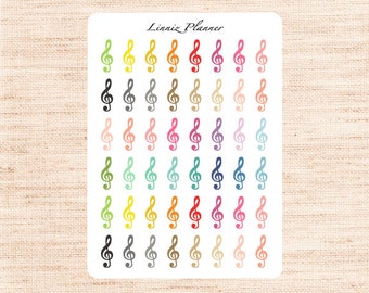 Treble Clef Regular size (matte planner stickers, perfect for planners)