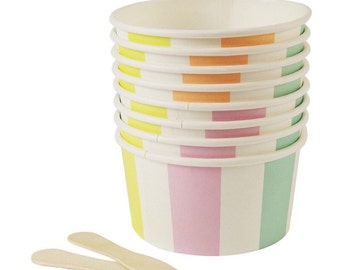 Ice Cream/Candy Cups/Pastel Striped/Meri Meri