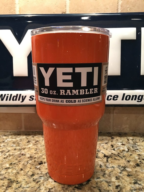 Custom YETI Rambler Tumbler in Orange with by JessBoysColors