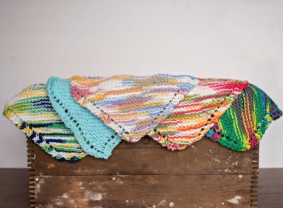 Hand knitted 100% Cotton Wash cloths