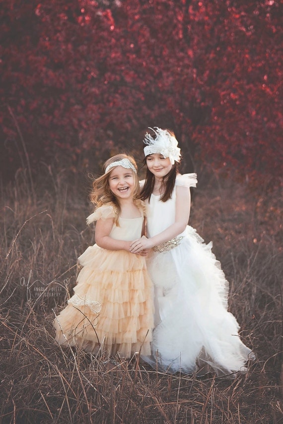Champagne flower girl dress, lace baby dress, rustic flower girl dress, country flower girl dress, lace girls dresses, flower girl dress