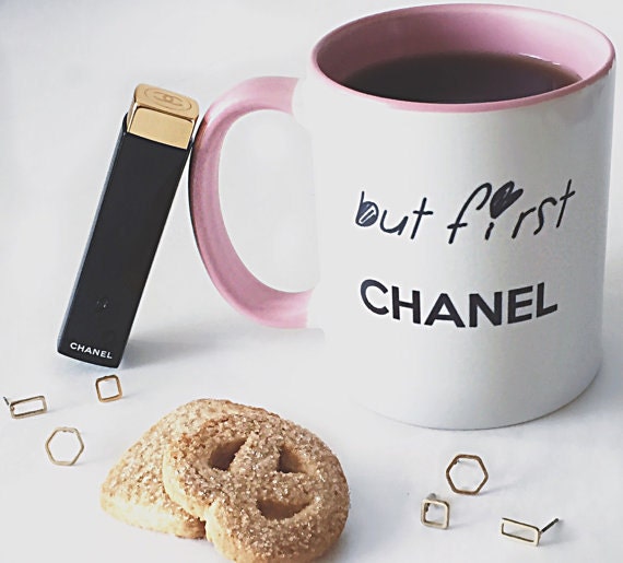 But first Chanel Coffee mug But first C mug by Pinkfashionnyc