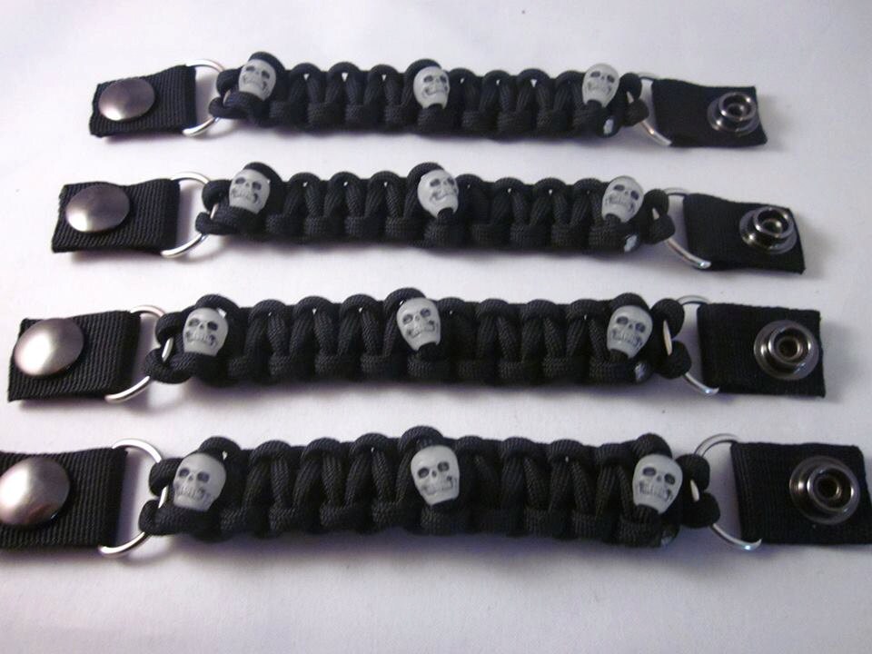 Usa Made 550 paracord Vest Extenders 3 SKULL by DEATHWORKSSTUDIOS