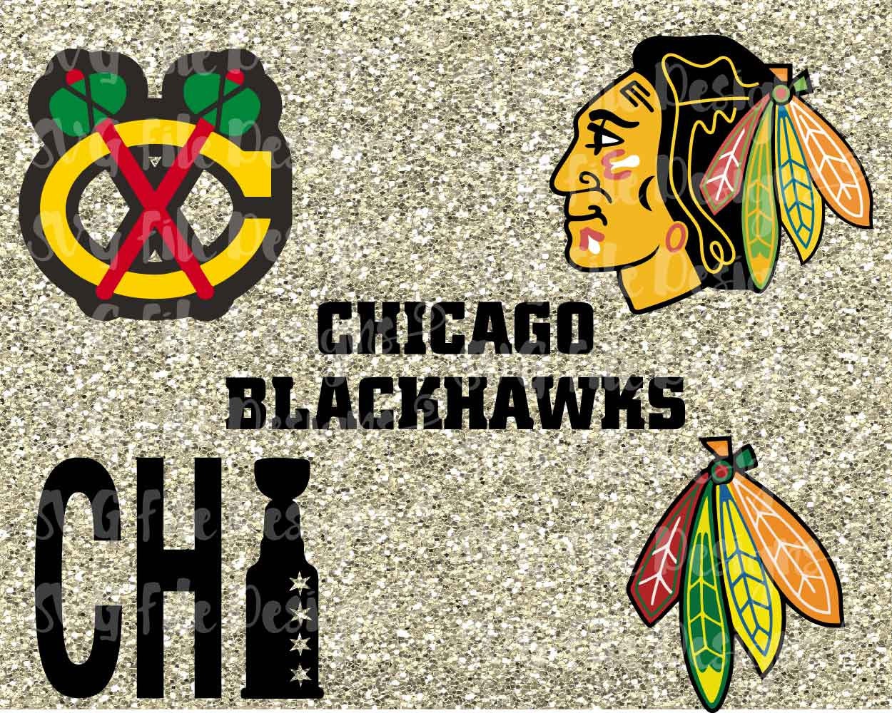 Download Chicago Blackhawks Hockey Logo Set Cutting File by ...