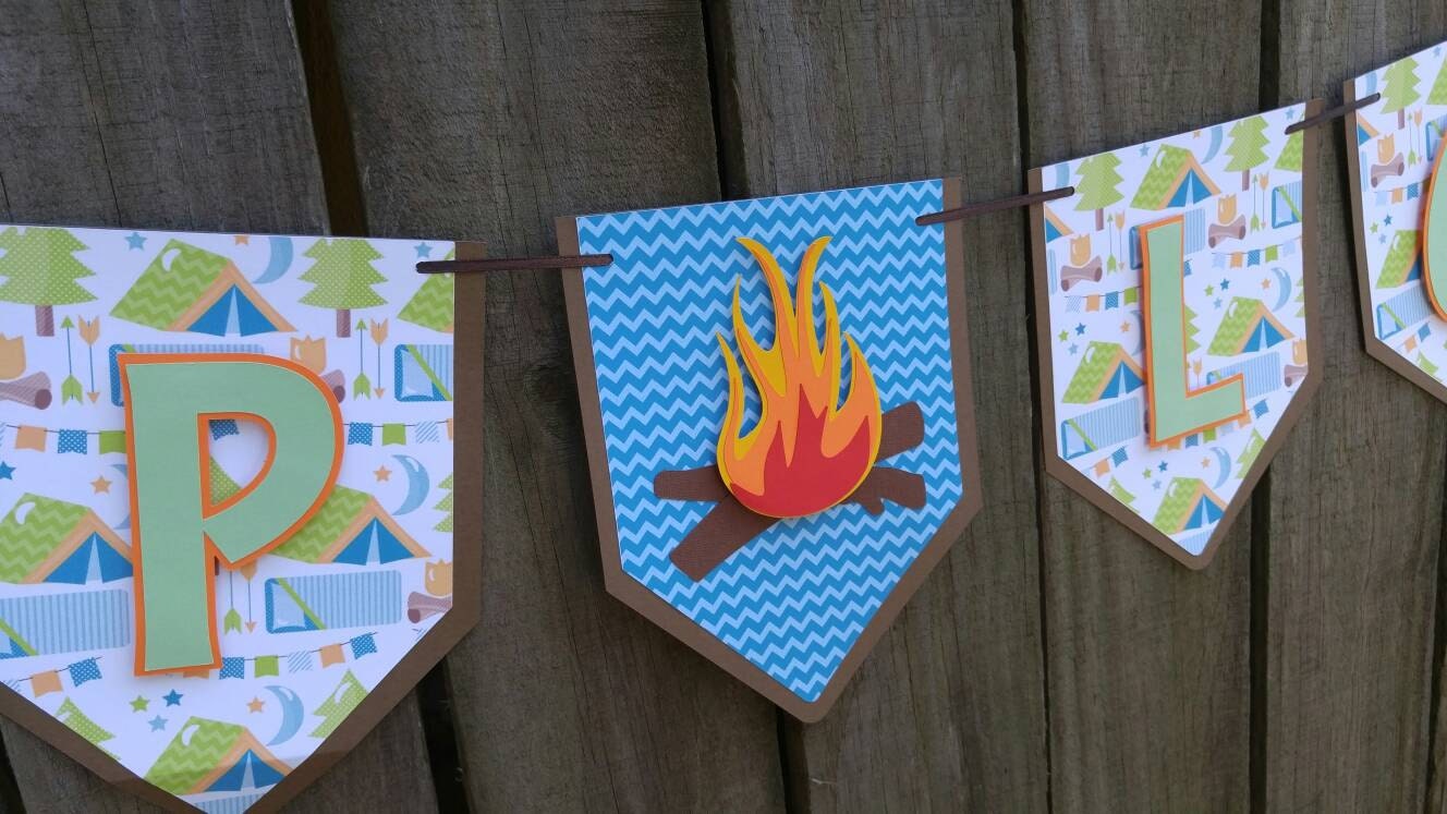 Camping Birthday Banner Camping Sign Camping Theme
