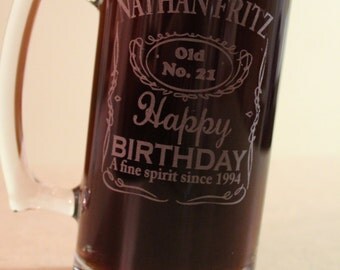 Custom Birthday Beer Mug Personalized
