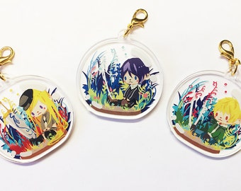 Noragami Crystal Clear Acrylic Charm, Game Anime Cellphone Strap