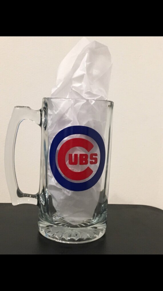 Items similar to Chicago Cubs baseball beer mug Pub style on Etsy