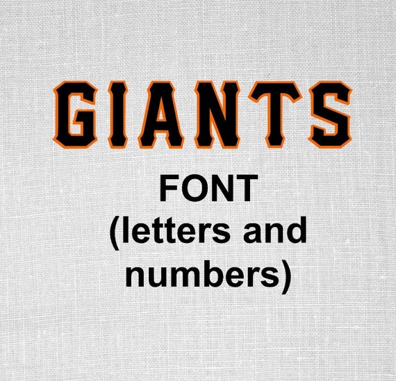 Download SF San Francisco giants SVG and DXF font by OhThisDigitalFun