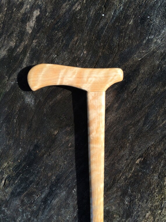 Handmade walking cane flame birch by WanderWoodLLC on Etsy
