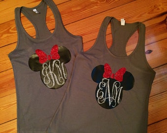 Womens disney tank top with monogram!