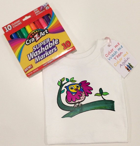 coloring shirts with washable markers