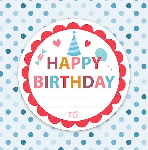 Items similar to Printable Birthday stickers Printable gift Stickers Items similar to Printable Birthday stickers Printable gift Stickers