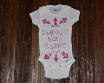 You Got This Daddy Baby Bodysuit Baby Baby Shower Gift Nursery Custom Clothing Infant {K13}