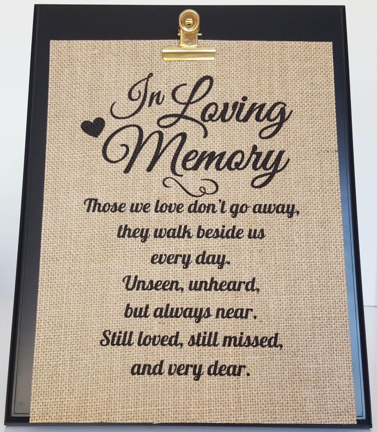 in loving memory note wedding program