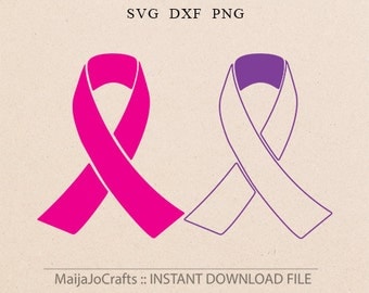 Awareness Ribbon SVG File Cutting Template breast cancer ribbon svg ribbon Clip Art Cricut downloads Cameo Silhouette designs ribbon