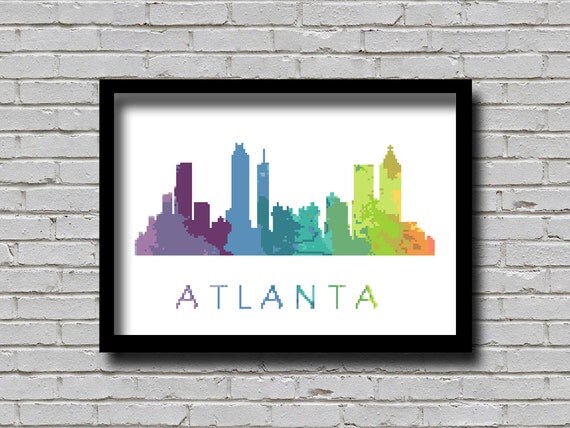 Cross Stitch Pattern Atlanta Georgia City by ZGCROSSSTITCHPATTERN