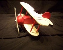 Jouet Ancien - Avion Biplan DC Des Années 1920 - Avion En Métal - Occasion
