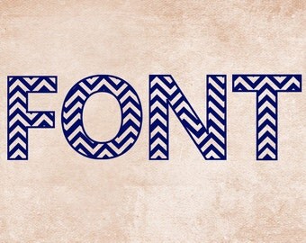 Chevron Font Cutting Files in Svg, Eps, Dxf, and Studio3 for Cricut & Silhouette