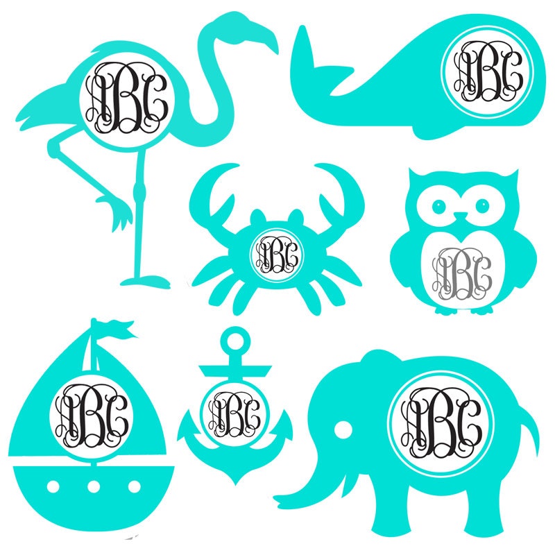 Download Preppy Pack Monogram Frame Set Cutting Files in by ...