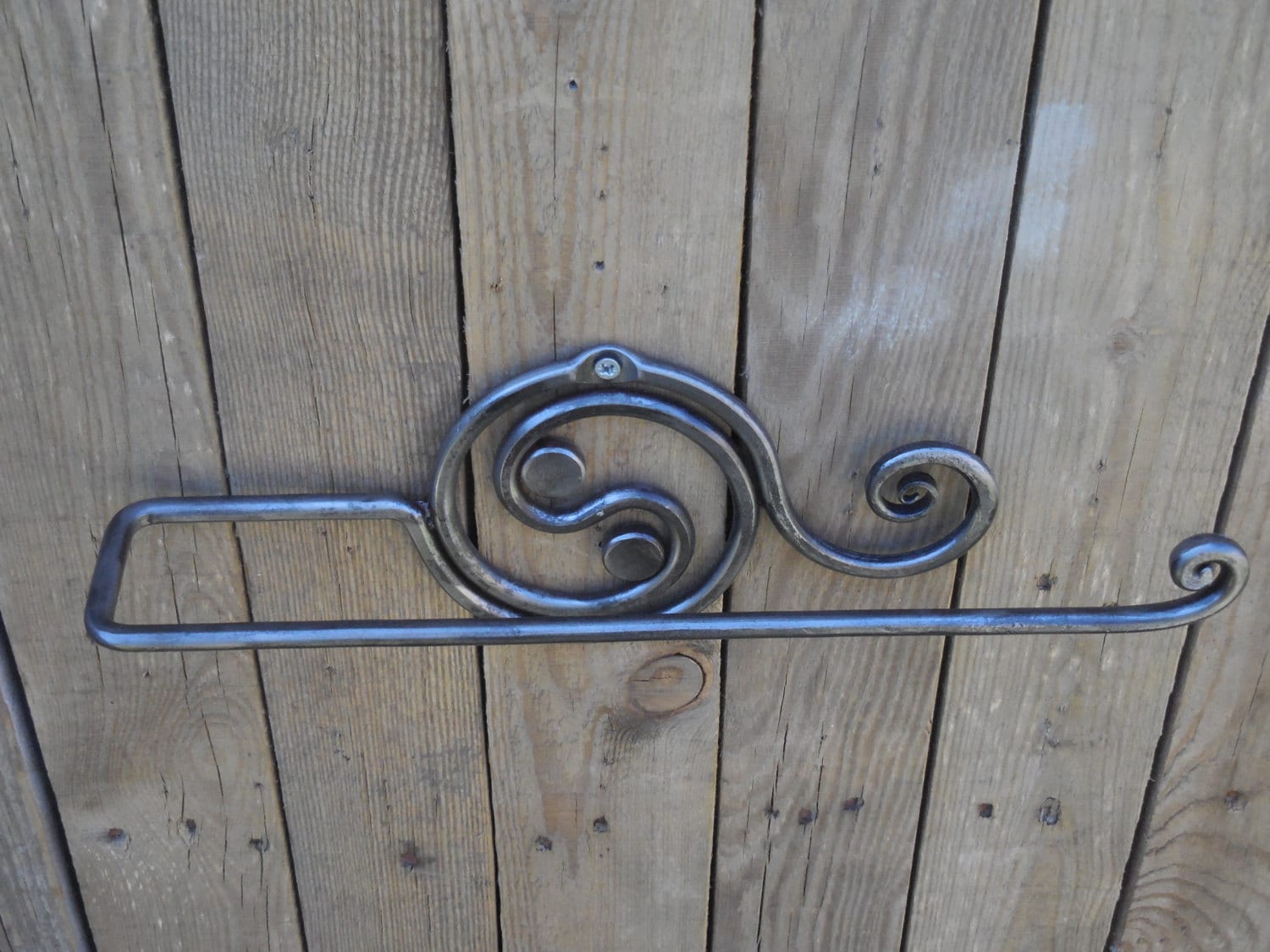 Wrought iron towel holder Hand Blacksmith Bathroom