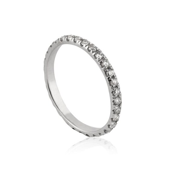 mid finger ring full eternity diamonds ring thin diamond