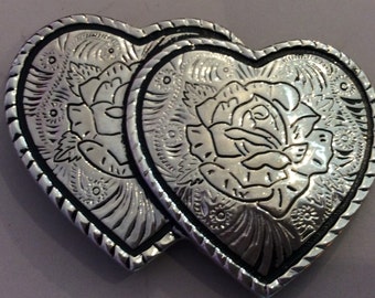 S. Carter Designs Black Apache Heart Belt Buckle