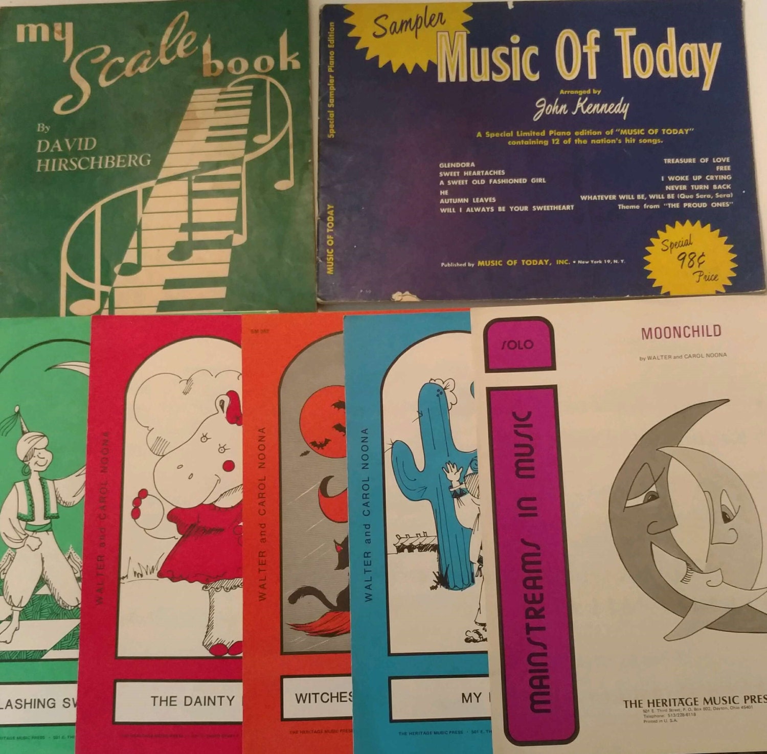 Vintage Sheet Music / Music Books Childrens Songs 1956