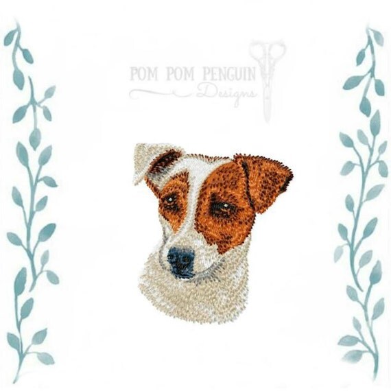 Jack Russell embroidery design in 9 formats instant download