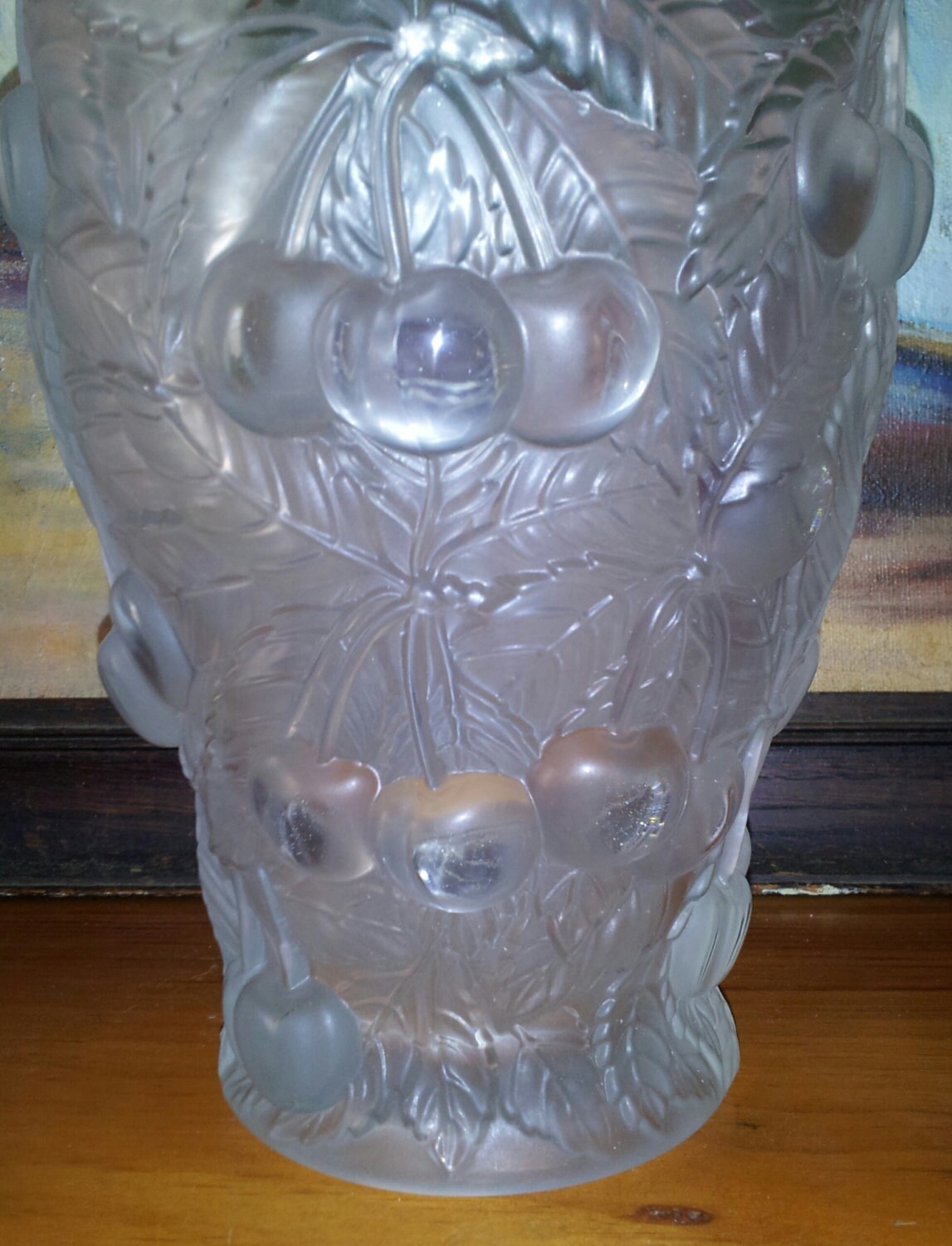 Vintage 1930's BAROLAC Frosted Glass VASE