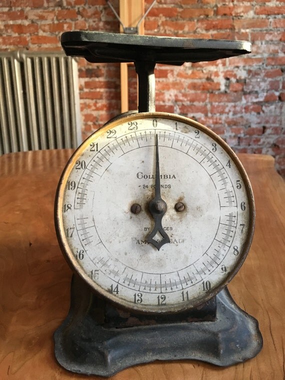 Antique Columbia Family Scale Philadelphia PA by PetitFromageShop