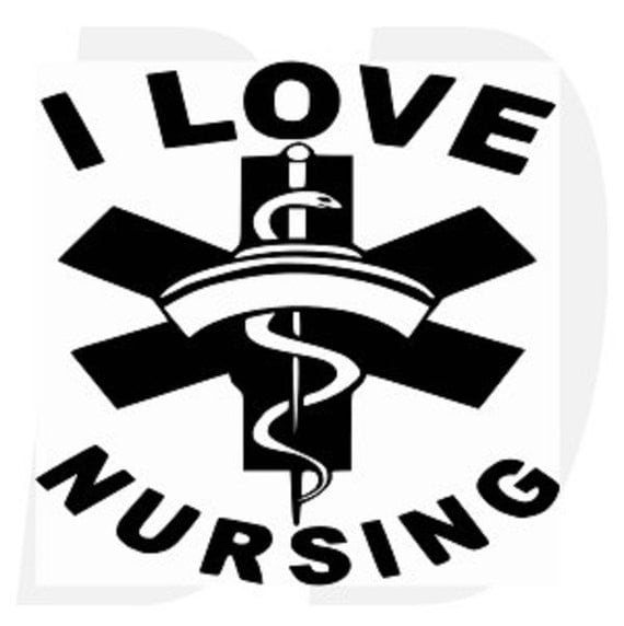 Download Items similar to I love Nursing svg, dxf, eps cutting ...