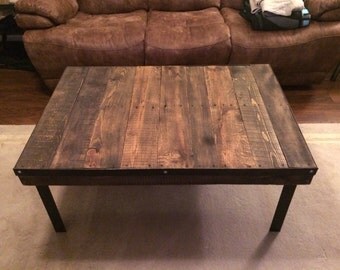 Handmade reclaimed wood coffee table