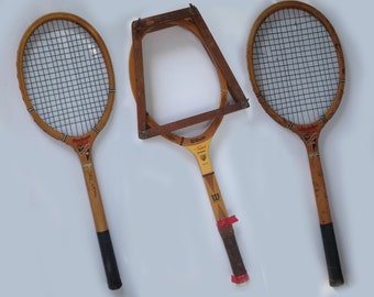 Wood tennis racket | Etsy