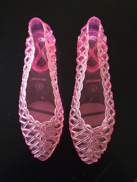 Vintage 1980s Jelly Shoes size 8 by JSArtsBazaar on Etsy