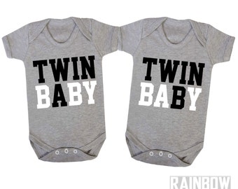 Twin onesies set | Etsy