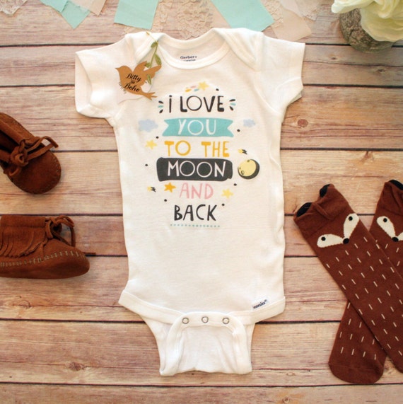 I Love You To The Moon And Back Onesie® Baby Boy by ...