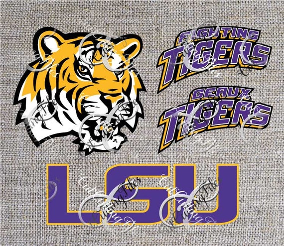 Download University of Louisiana LSU Fighting Tigers svg by CutCuttingFiles
