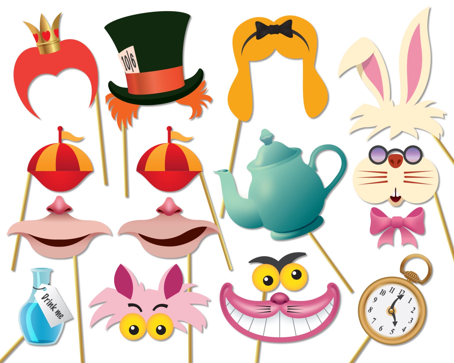 alice-in-wonderland-party-photo-booth-props-set-printable