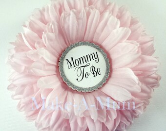 Hand-dyed Baby Shower corsage, Grandma To Be Pin,Girl baby shower,PEONY PINK Baby Shower, Grandma Pin, Baby corsage, Mommy To be corsage