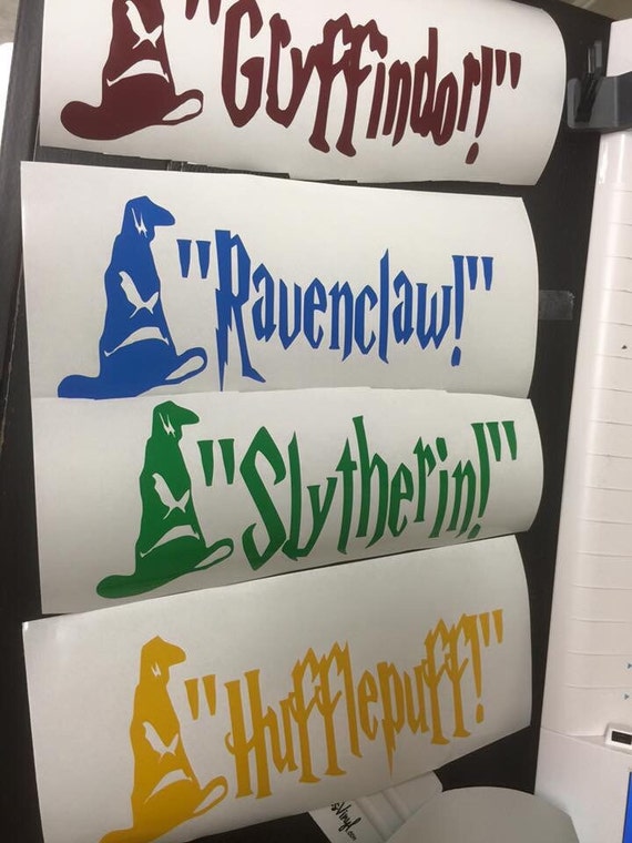 Hogwarts house car decals by SaraKsCustomVinyls on Etsy
