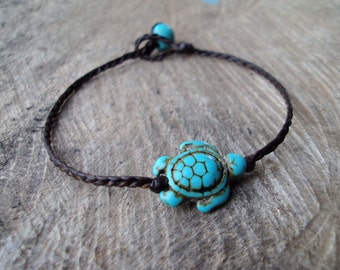 Turtle bracelets,Turquoise bracelets,Blue bracelets,Women bracelets,Stone bracelets,Beadwork bracelets