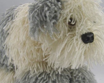 Old English Sheepdog Knitting Pattern, Dog Knitting Pattern