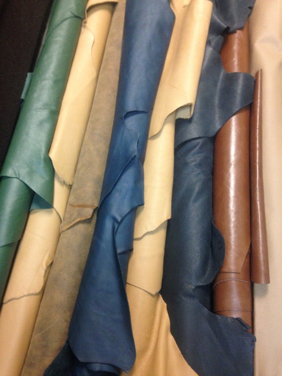 Genuine leather hide upholstery grade by GuysUpholstery on Etsy