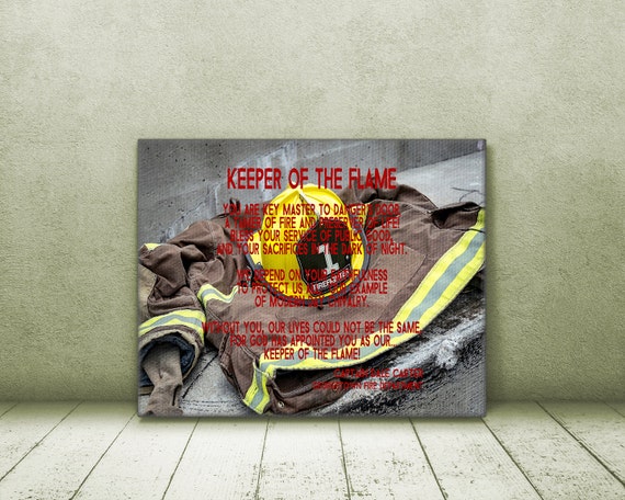 Firefighter Art Decor Fireman Wall Decor Firefighter By Nimblemuse