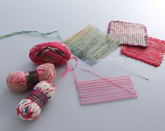 KA Square Weaving Loom, Opal Mini Ball, Woven Fabric, Coaster, Place Mat, Cross-stitch, Kit, Weaving Kit,