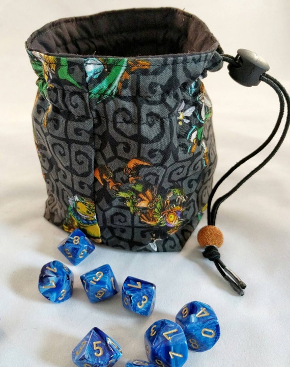 The ultimate Legend of Zelda reversible standing dice bag.